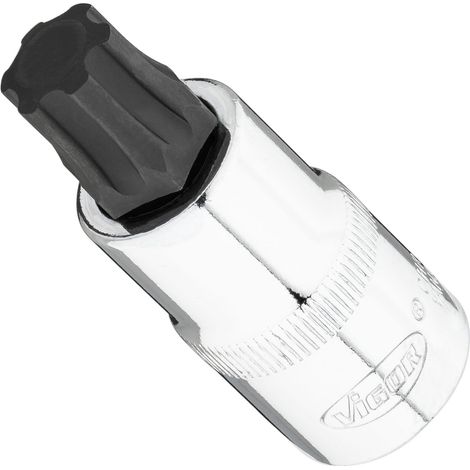 VIGOR Schraubendrehereinsatz, 1/2 (12,5 mm) Vierkant hohl, Innen TORX Plus Profil, SW T60+ (1/2)