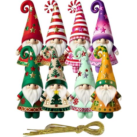 Figurine De Lutin De Noël En Bois Ornements De Décoration Festive Et Charme  Lutins De Noël D'Hiver Pour la Célébration du Nouvel An en Extérieur et Intérieur pour Branches et (1/5)