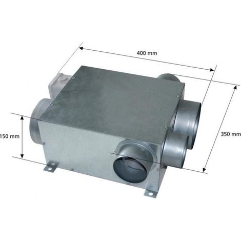 VMC simple flux autoréglable à détection d'humidité – Extra plate 15cm – Raccordement facile avec connecteurs rapides – Pour espaces exigus – Autogyre (1/2)