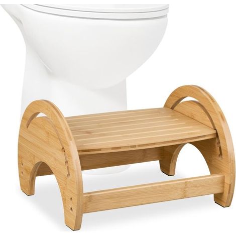 Sedile WC in bambù regolabile (1/5)