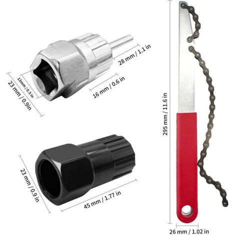 Extracteur Pignon - Outil Extraction Cassette Roue Libre Vélo 7 à 12 Vitesses - Kit 3 Pièces (1/5)