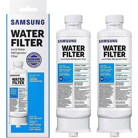 Lot de 2 filtres à eau de réfrigérateur de rechange pour Samsung DA97-17376B DA97-08006C HAF-QIN HAF-QIN/EXP (1/3)