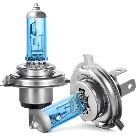 Kit de reemplazo de lámpara de luz alta para automóvil de 12 V y 100 W, 4 bombillas halógenas, marca E, luz blanca cálida (2 piezas) (1/5)