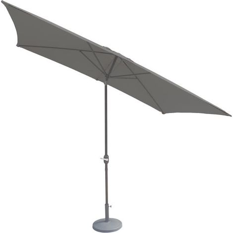 Crank and Tilt Rectangular Parasol - Aluminium/Polyester - L300 x W240 x H250 cm - Grey (1/3)