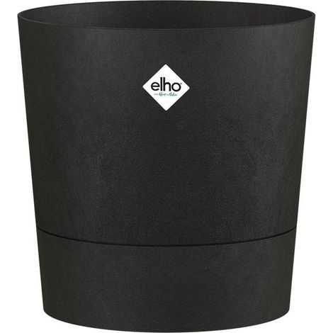 Runder Blumentopf - ELHO - Foss Rund 35 - 21 L - L 35 x B 34,5 x H 34 cm - Schwarz - Außenbereich