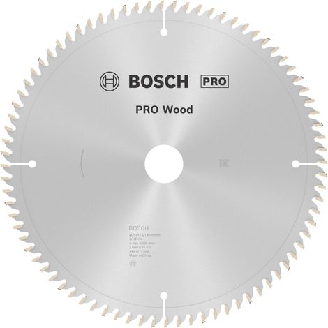 Bosch PRO Wood Kreissägeblatt, 254 x 2,5 x 30 mm, T80