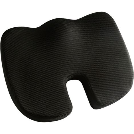 Coussin de siège en mousse à mémoire de forme, maille douce et confortable à rebond lent, idéal pour le bureau, la voiture, les personnes souffrant d'hémorroïdes et les femmes enceintes. (1/5)