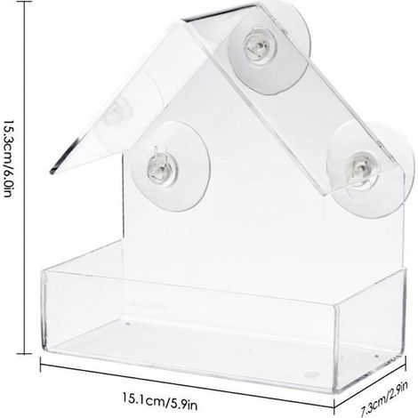 Vogelfutterhaus für Fenster aus Klarglas, Vogelfutterhaus aus Acrylglas (1/5)