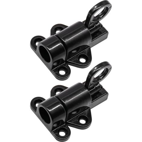 Verrou à loquet en alliage d'aluminium noir de sécurité ressort porte (1/5)