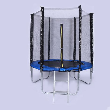 Trampolin-Ersatznetz, 6-Fuß-Trampolin-Sicherheitsnetz mit Reißverschluss, Freizeit-Trampolin-Zubehör, dichter Maschendraht-Einstieg mit Reißverschluss