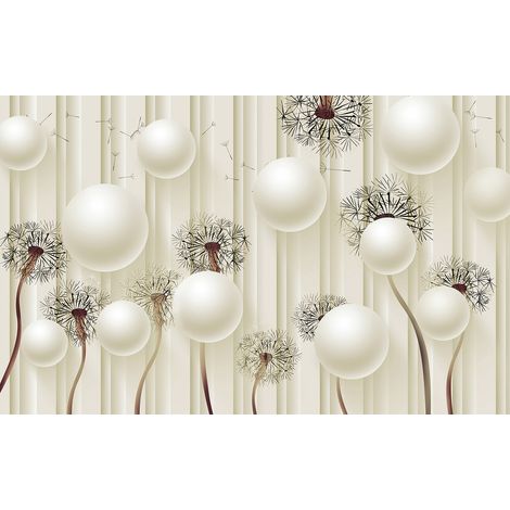 Papier peint panoramique - Fleurs 3D - 130 cm x 81 cm (1/2)