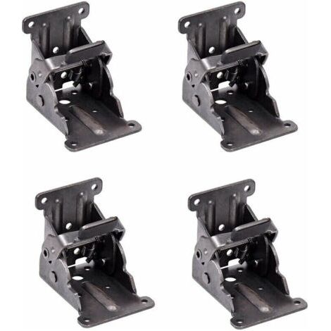 Charnières Autobloquantes, Support de Support Pliable Raccords de Jambe et Accolade de Coin, Pour les Pieds Pliants Établi Pliant, (4 pièces) (1/5)