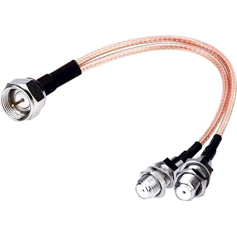 répartiteur coaxial câble, impédance 50 ohms, 15 cm mâle vers double femelle RG316 connecteur pour répartiteur TV, récepteur satellite et antenne LTE (1/5)