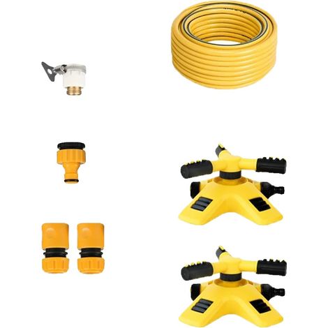 Sistema di irrigazione da giardino, rotazione a 360 gradi, ampia copertura, 10 metri, 2 getti (1/2)