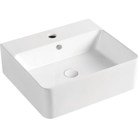 Lavabo NEASA en céramique 46x42cm, blanc
