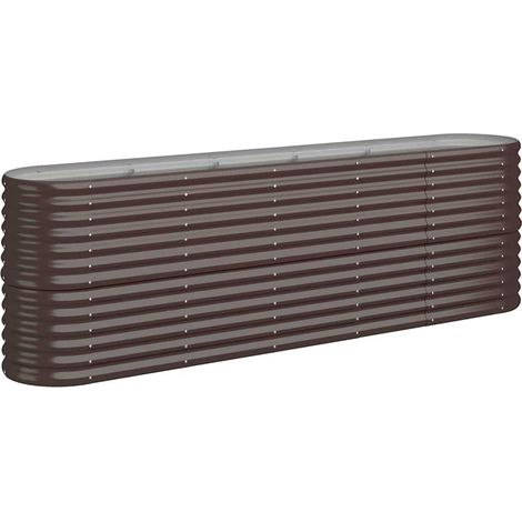 Maison Exclusive - Hochbeet Verzinkter Stahl 224x40x68 cm Braun (1/5)