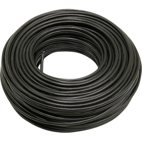 Cavo elettrico unipolare nero, sezione 6,0 mm², lunghezza 50 m.