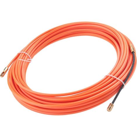 4 mm 15 Meter orangefarbene Führungsvorrichtung aus Nylon, elektrisches Kabel-Schiebevorrichtung