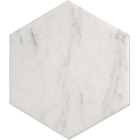 Eiffel Art Construction – Carrelage hexagonal effet marbre blanc mat 17,5x20 cm – Grès cérame – Pour murs de salle de bain et cuisines – Boîte de 0,71m2