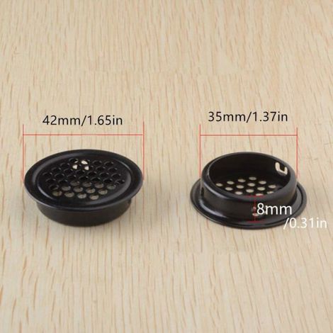 Grille de Ventilation Ronde en Inox, 10 Pièces, Grille d’Aération pour Armoire, Placard, Cuisine (1/4)