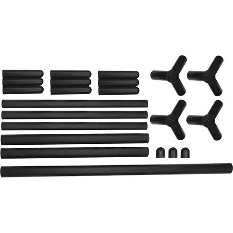 Portemanteau sur pied Noir Acier carbone PP 170cm Design minimaliste Stable (1/5)