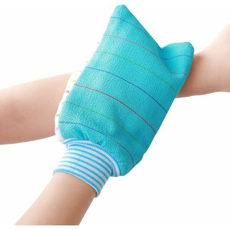 Guanto esfoliante (1 pezzo), per pelli resistenti, scrub corpo - Esfoliazione naturale - Deterge e purifica la pelle in profondità - Accessorio per hammam e sauna/spa. (1/5)