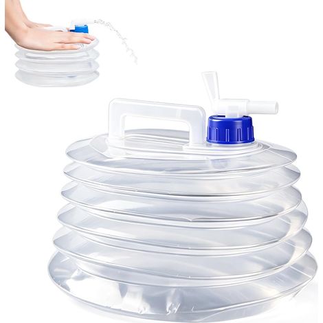 Zusammenklappbarer 15-Liter-Wassertank, faltbarer Wassereimer für den Außenbereich/das Auto, Abmessungen 21 cm x 16,5 cm (1/5)