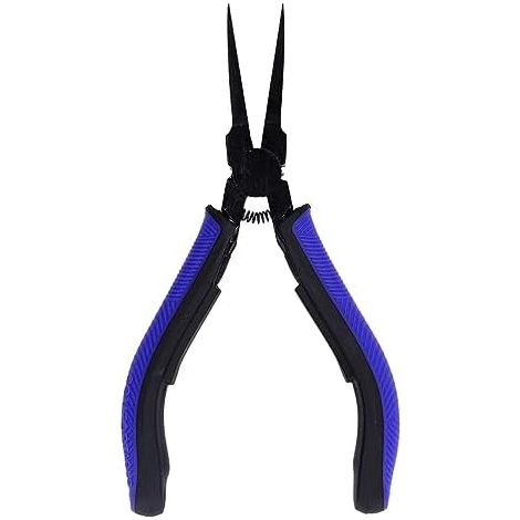 CSPARKV Flat Nose Pliers, Long Reach Needle Nose Pliers, Carbon Steel Jaw, TPR Handle, Jewelry Making Pliers, Long Nose Flat Pliers Tool for DIY Electronics (1/5)