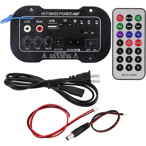 GARRYFIZH Systèmes audio pour voiture, carte d'amplificateur de son Bluetooth 5 pouces en ABS noir pour automobiles