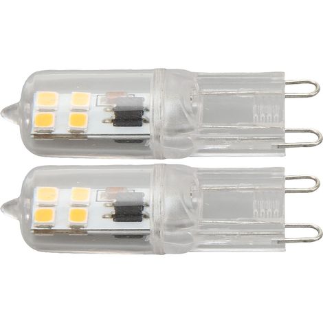 Lot de 2 ampoules LED maïs professionnelles 8 LED 200 lm G9 pour cuisine, salon, chambre, 2 W, AC220V (1/5)