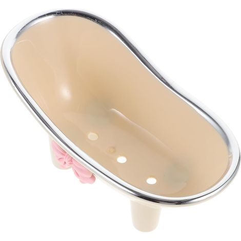 shaped soap dish in durable ABS plastic with drainage holes