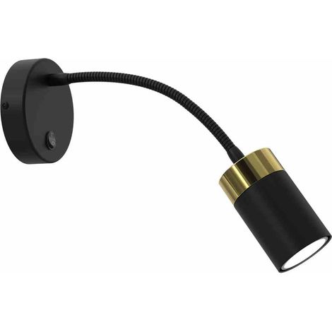 Applique murale LED Milagro Joker noir/doré réglable GU10 (1/5)