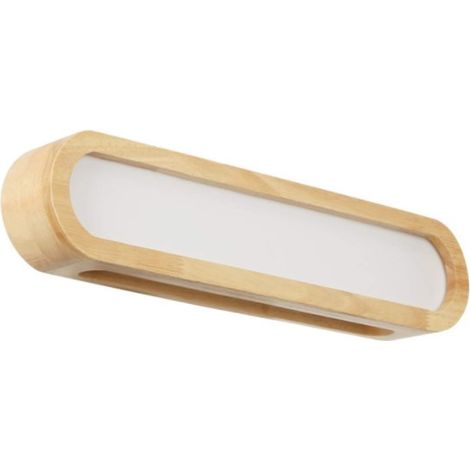 Ineasicer Moderne LED Salle De Bains Miroir Lumière Dimmable LED Applique Murale en Bois Massif Chambre Lampes De Chevet Étude Salon Balcon Escalier Applique Murale,Style Ordinaire,16W/55CM (1/4)