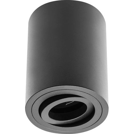 Spot encastrable - En saillie - Spot de plafond - Spot encastrable - Ampoule MR16 - Orientable - Noir (1/5)