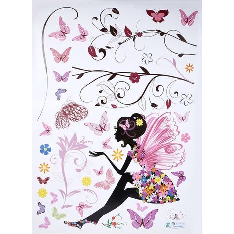 Autocollant mural créatif en PVC sain pour la protection de l'environnement, longue durée de vie, décor de papier peint papillon 50 x 70 cm, pour la décoration et la porte (1/5)