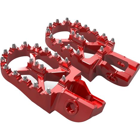 Reposapiés, plataforma ancha, aluminio de alta calidad, rojo. (1/2)