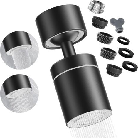 360° Swivel Tap Nozzle with Dual Function – Universal Water Aerator with Extension for Kitchen and Bathroom, 2-Jet Water-Saving Aerator and 4-Layer Filtration (1/5)