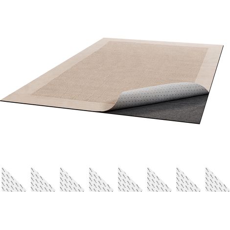 Mophorn Tappetino antiscivolo sottotappeto da 2438,4 x 3048 x 3 mm con doppio strato in feltro e gomma antiscivolo, ideale per proteggere pavimenti in legno e altri tipi di superfici.