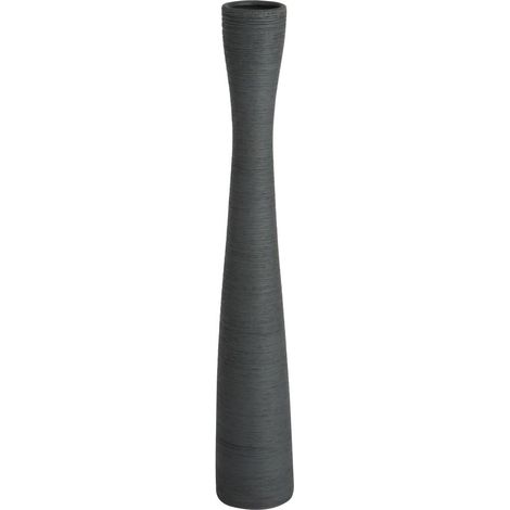Grand Vase en céramique Noire pour décoration d'intérieur Moderne, vases de Sol minimalistes pour Herbe de la Pampa, Vase Fin décoratif pour Bureau, Chambre à Coucher, Salon (1/5)