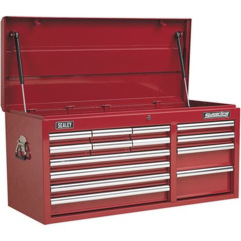 Sealey Topchest 14 Drawer with Ball-Bearing Slides Heavy-Duty - Red AP41149