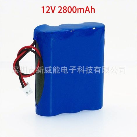 12V 2800mAh 3s 18650 lithium-ion rechargeable battery, used in equipment such as CCTV cameras.