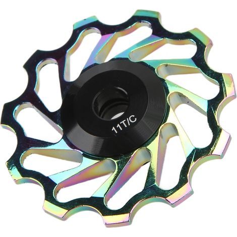 Roulette de dérailleur arrière 11 dents en alliage léger avec roulement céramique étanche - Variété de couleurs