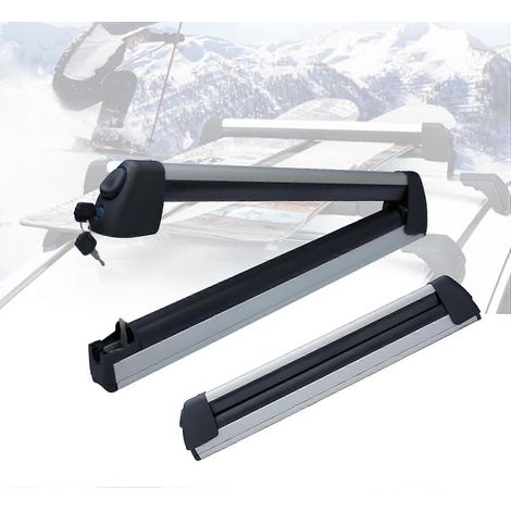 Porte-skis et porte-snowboards de toit verrouillable pour MG One 2022–2025, en alliage d'aluminium, pour 4 paires, avec système antivol. (1/5)