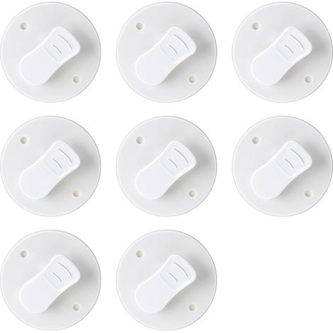 Ensemble 8 Pinces Rideau Bain Lisses
