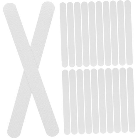24 Pièces Autocollants Antidérapants Autocollants de Douche Bandes de Sécurité pour le Bain Bandes Antidérapantes Auto-Adhésives Transparentes Autocollants pour Baignoires Douches(2 x 38cm) (1/5)
