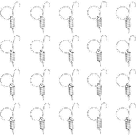 Ulisem 20 Stück Käfigtür-Verschlussfinger, Metall-Schnappverschlusshaken, multifunktionaler Käfigtür-Karabiner für Käfigtüren (1/4)