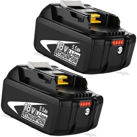 Batterie ,2X 8,0A BL1860B pour Makita 18V Batterie de Remplacement pour Makita Batterie BL1860 BL1850B BL1850 BL1840 BL1845 BL1835 BL1830 BL1815 LXT-400 avec indicateur (1/5)
