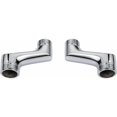 YMYNY Raccord Contre Coudé Douche,Raccord Laiton Coudé RéDucteur,Bras Pivotant RéGlable,Raccord Mural Contre Coudé,Raccord Excentré 1/2 3/4,Chrome