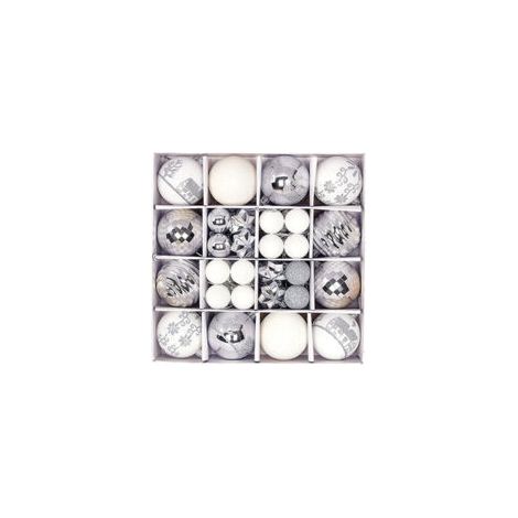 Decoraciones navideñas, juego de adornos para el árbol de Navidad, bolas decorativas irrompibles para colgar en el árbol de Navidad, adornos navideños a granel para la decoración de la mesa - Crezuo