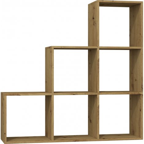 SALERNO Modern bookshelf 115x115x30 Room divider Space-saving furniture 6 storage compartments (1/2)